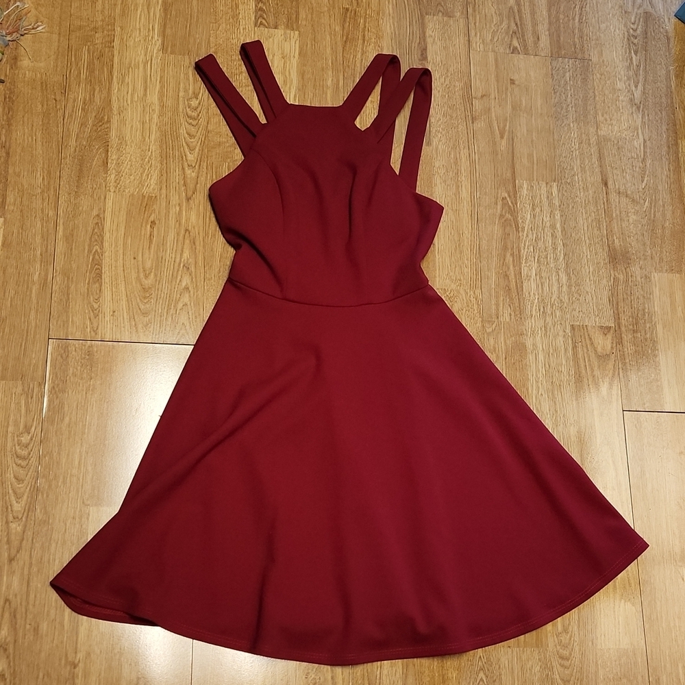B Darlin true red semi formal dress sz 1/2